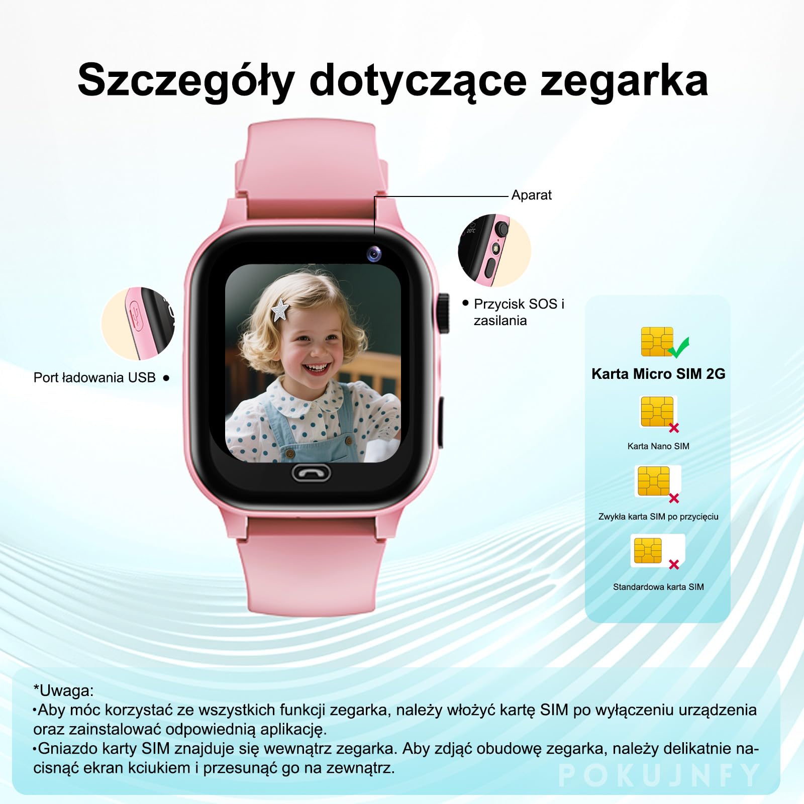Smartwatch dla Dzieci z GPS SOS Kontakty Czat Rozmowy Telefoniczne | Tryb KlasowyGra Budzik Latarka IP68 Wodoodporny Cyfrowy Prezenty Smartwatch Dziecięcy Chłopcy Dziewczynki