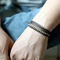 Vista 86 de Handmade Natural Stone Beaded Healing Bracelet Gift for Men Adjustable Rope String Bracelet