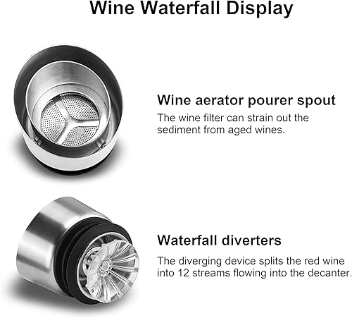 Miniatura 7 de Cobalance Decantador eléctrico de vino con aireador integrado, enfriador de botellas de 50 onzas y jarra, mantiene fresco las 24 horas, perfecto