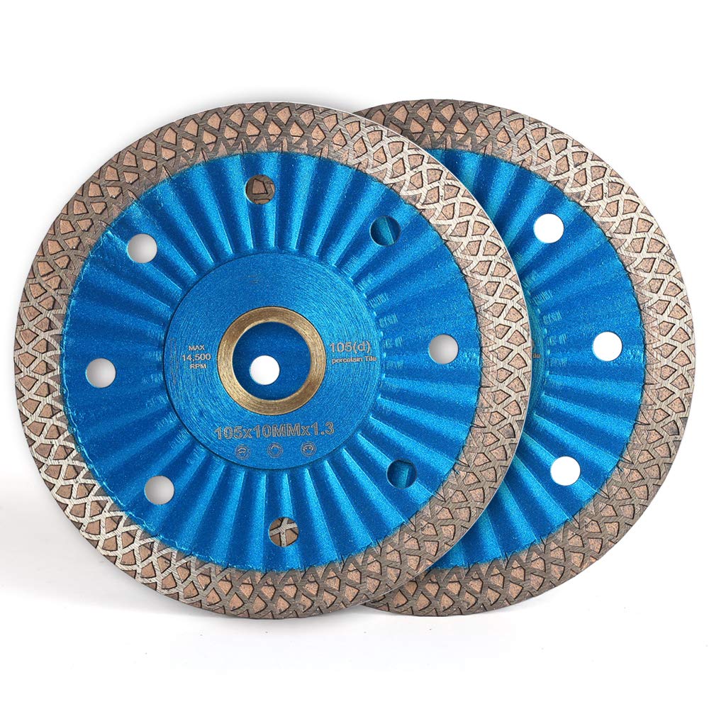 2Pcs/Lot 4" Diamond Saw Blade Super Thin Porcelain Tile Blade for Cutting Granite Marble Ceramic Tile…