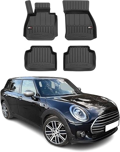 Miniatura 10 de OMAC Alfombrillas de piso prémium para Mini Cooper S 2014-2020 3D juego de forros de automóvil negro, delantero y asiento de segunda fila, goma,