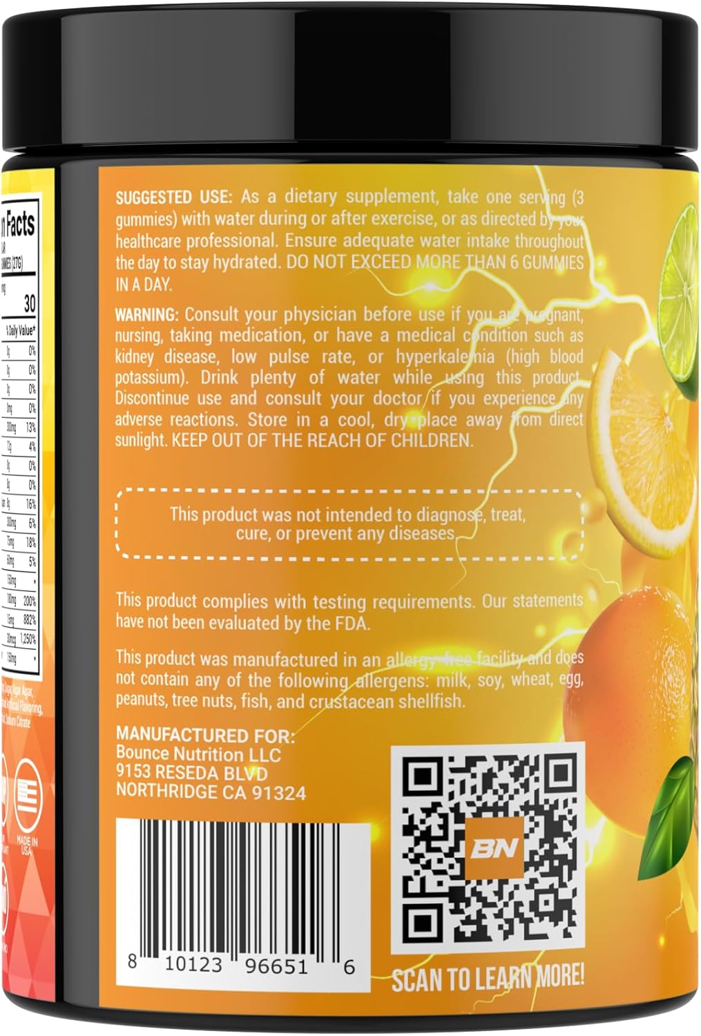 Bounce Pro Hydration Electrolyte Gummies – 51 Vegan Chewable Gummies with Sodium, Potassium & Magnesium for Running, Workouts & Endurance – No Sugar, Caffeine Free Electrolyte Chews, Pina Colada