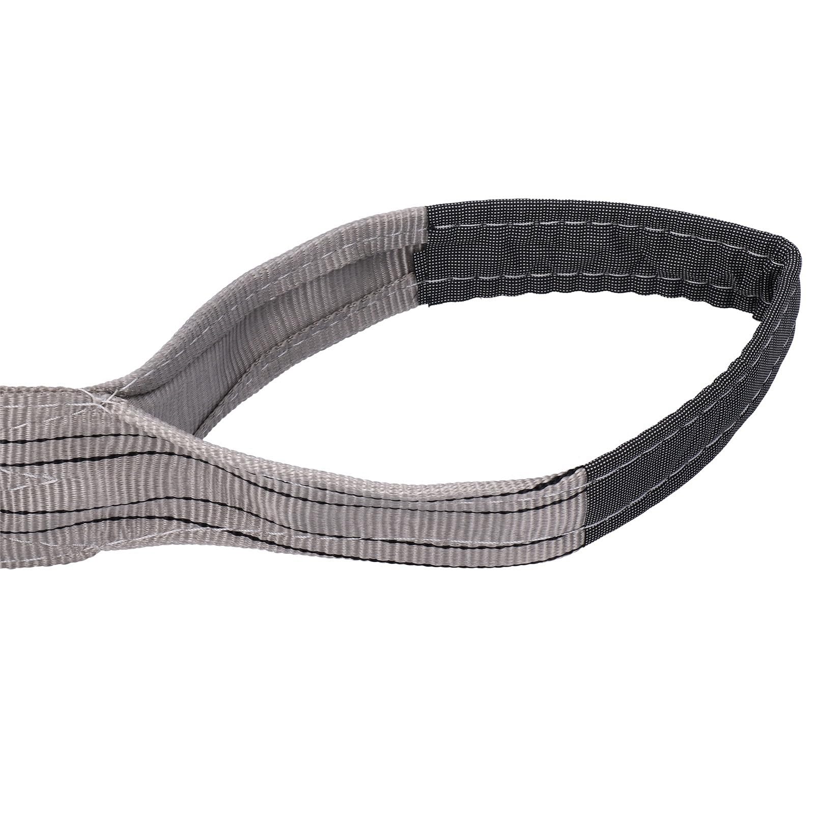 SIXRUN Zawiesie do Podnoszenia PES Zawiesie z płaską taśmą Udźwig 4T Szerokość 100 Mm Pogrubiony Pasek Ciasne Szwy Długa długość do Wciągnika Port Transportowy Obsługa Maszyn Budowlanych
