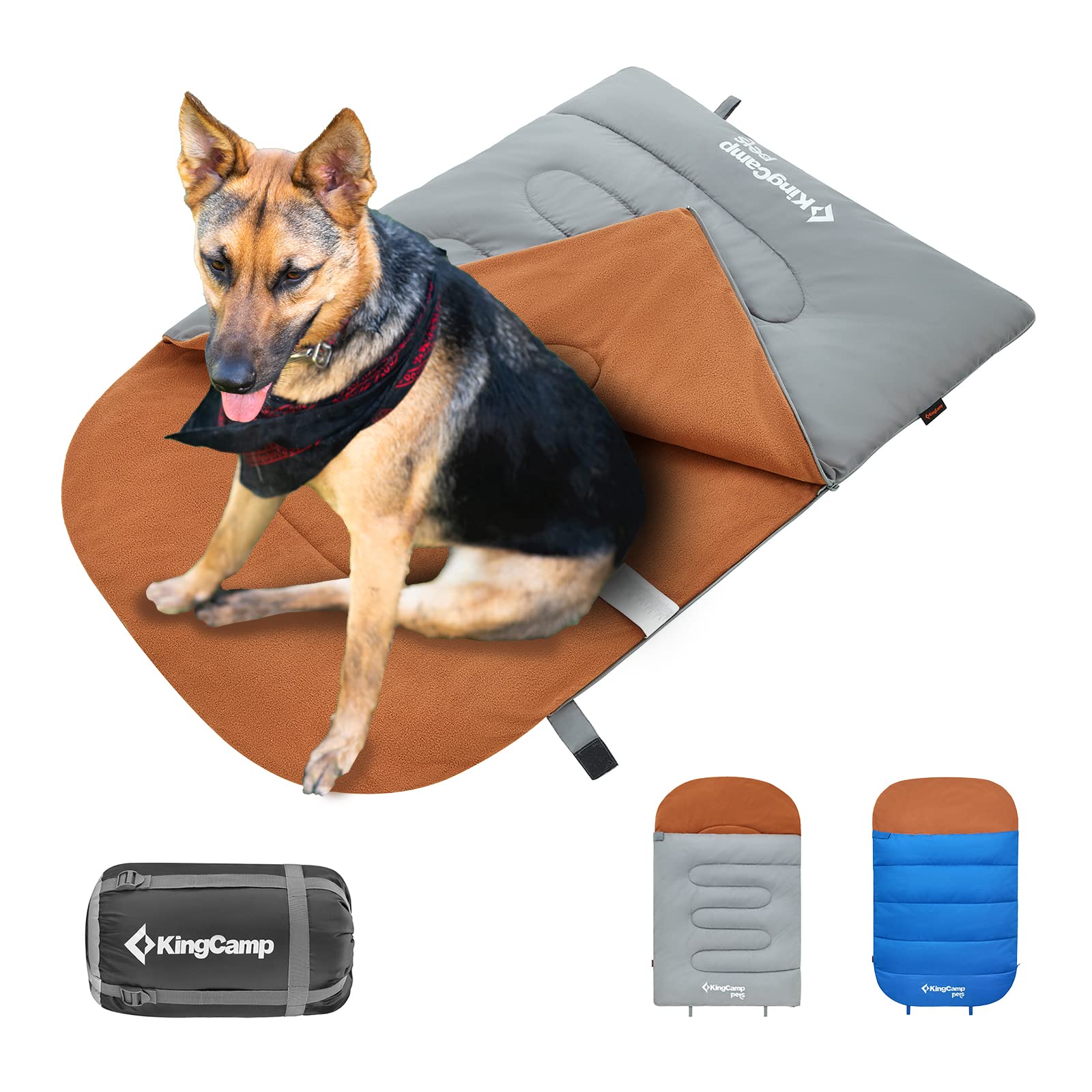 KingCamp Sac de Couchage pour Chien Imperméable, Couverture pour Chien Chat Chiot Doux Lavable, Coussin pour Chiens Grande Chaude pour Voiture Camping Randonnée Voyage Intérieur Extérieur 110cmx70cm