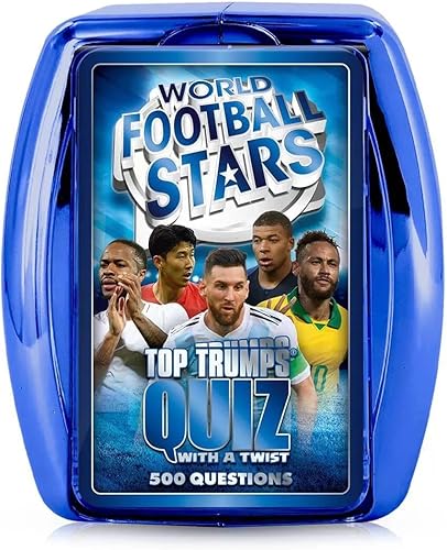 Top Trumps Juego de preguntas de fútbol Juegos de preguntas - Trivia Quiz - Juegos para niños - Grandes juegos de viaje y juegos de viaje por