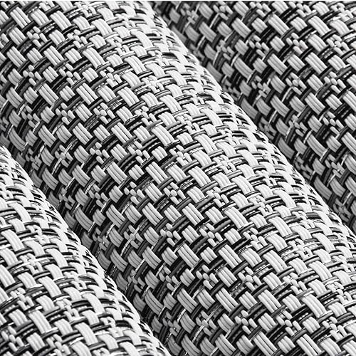 Miniatura 115 de AHHFSMEI Juego de 6 manteles individuales para mesa de comedor, manteles individuales de vinilo tejido de plástico, antideslizantes, aislamiento