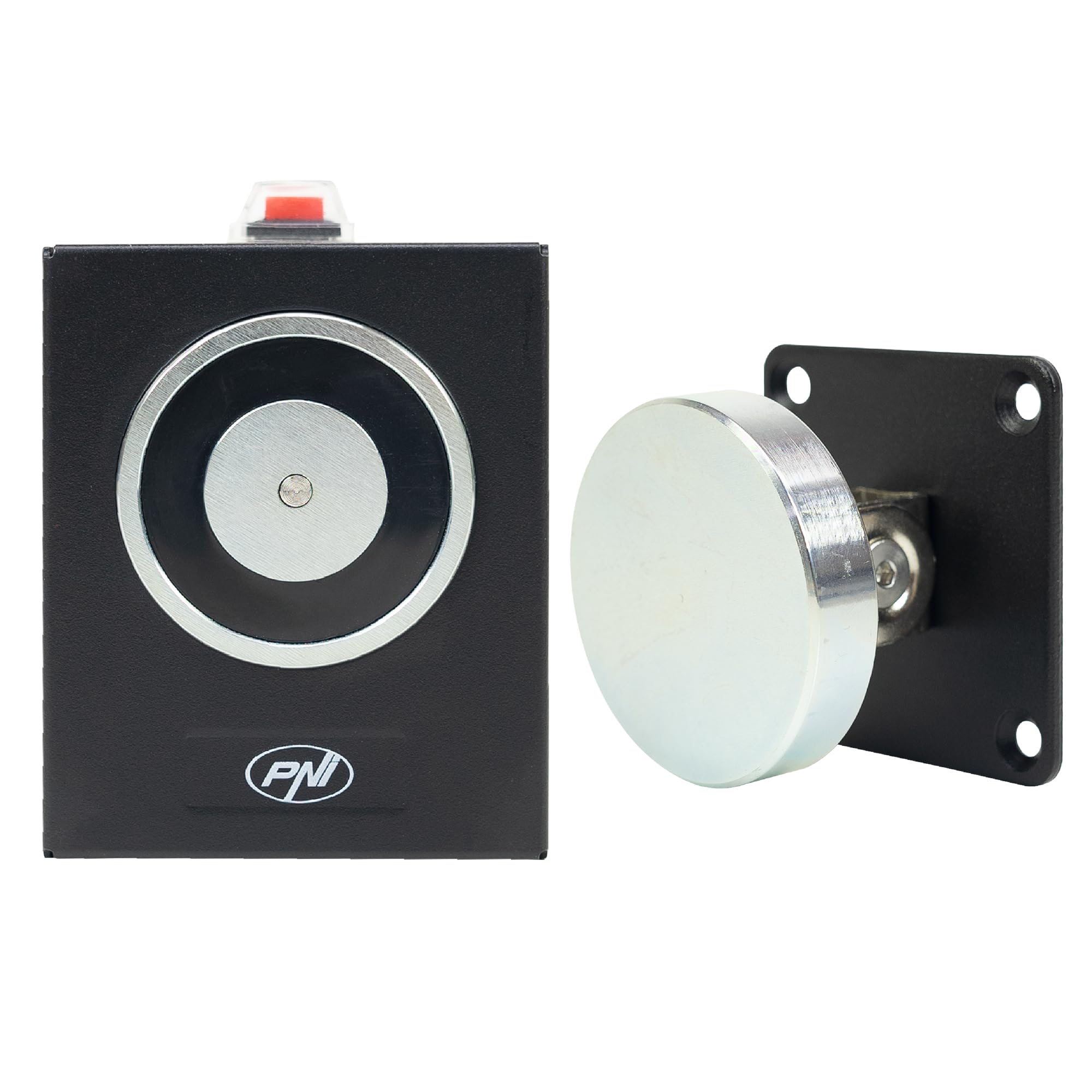 Electroimán PNI EM50KG 50 kg 12/24 V montaje en pared negro