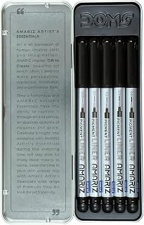 AMARIZ Doms Pigment Fine Point Liner Set Of 5, Black Price In India