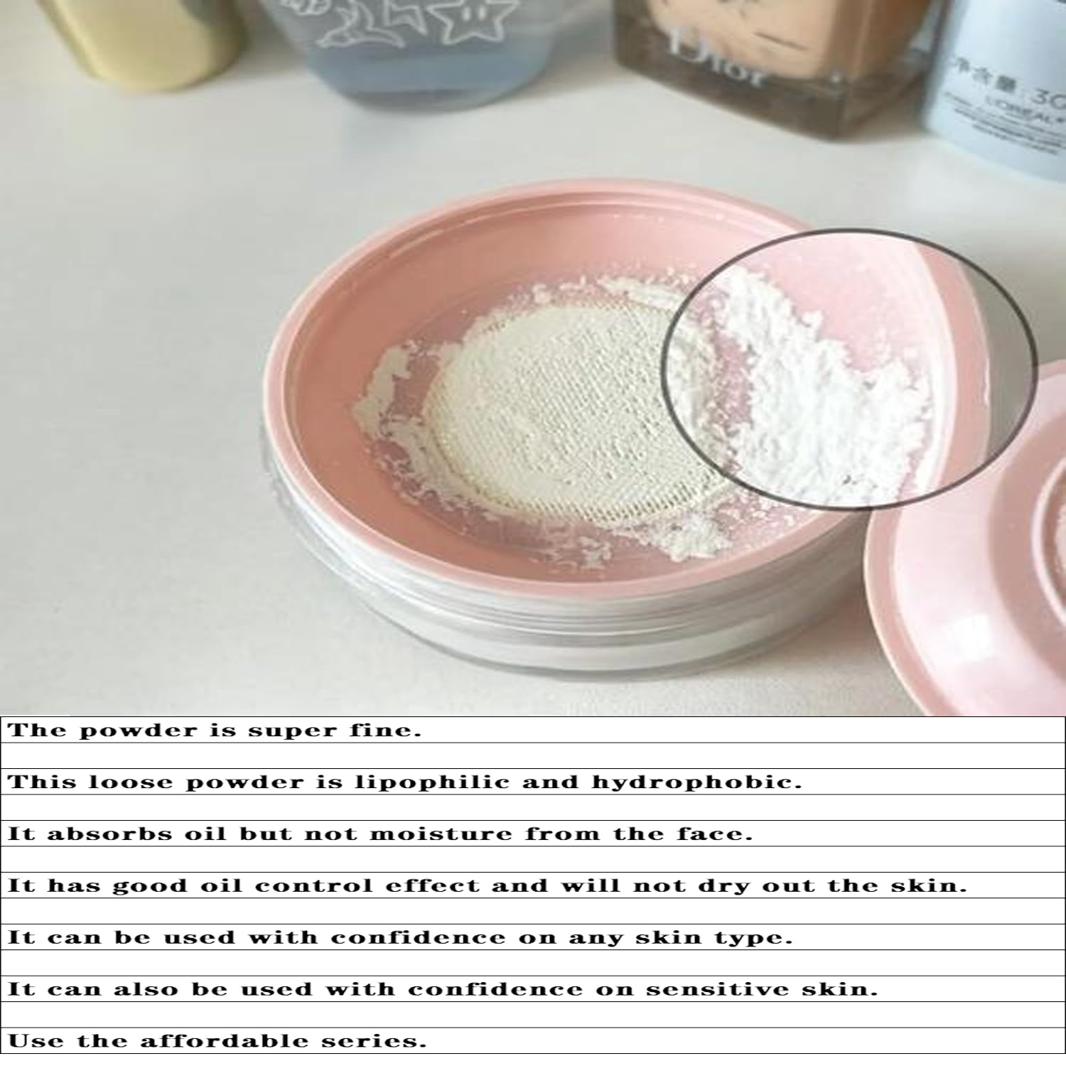 Praktyczny pusty pojemnik na puder do makijażu, bez wycieków, pusty plastik, wielokrotnego użytku, luźny puder, kompaktowy pojemnik, pojemnik na puder do makijażu DIY z gąbką, pudrem, 10 ml,