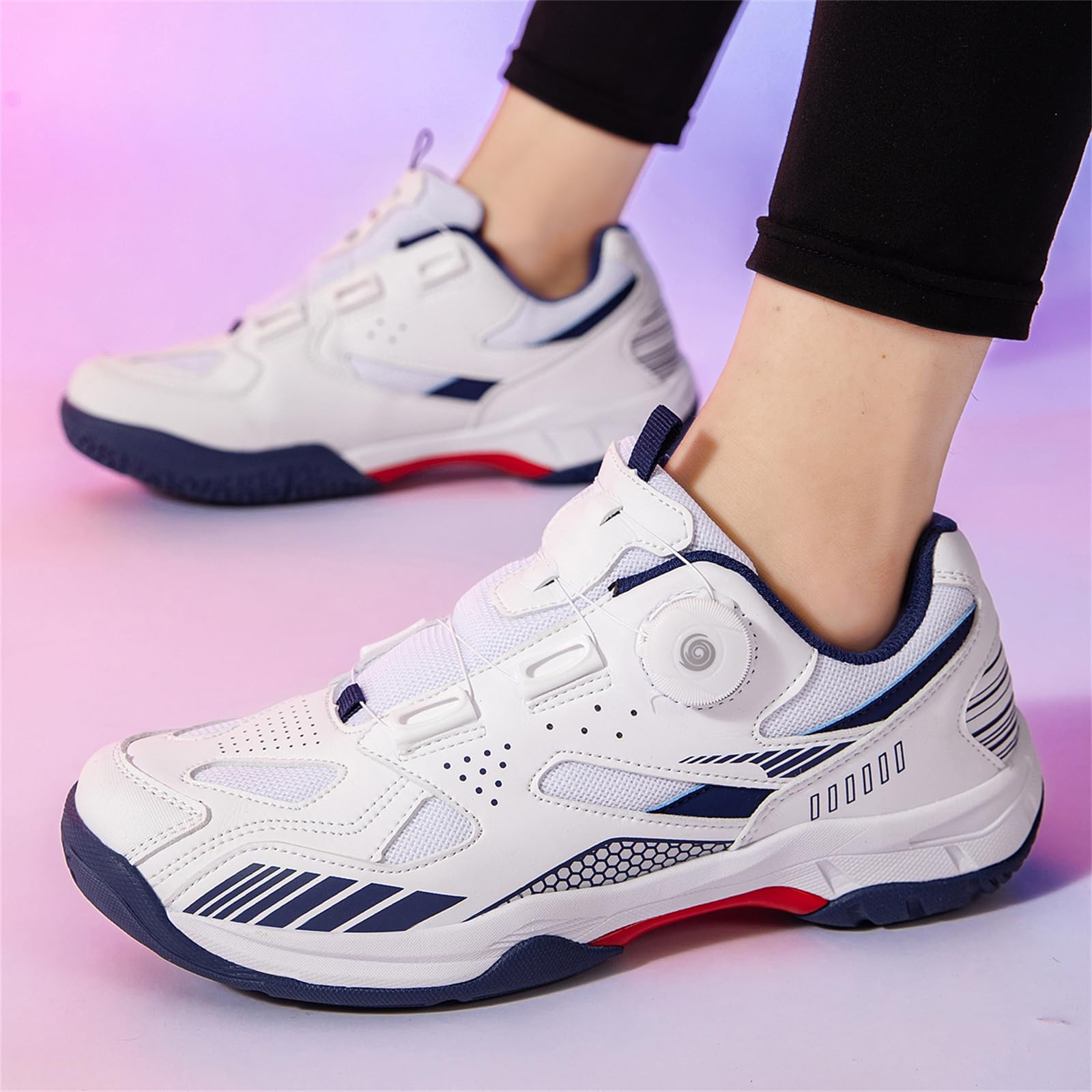 Buty do badmintona Lekkie buty do tenisa stołowego i pickleballa dla mężczyzn i kobiet Trampki All Court Niebrudzące Antypoślizgowe