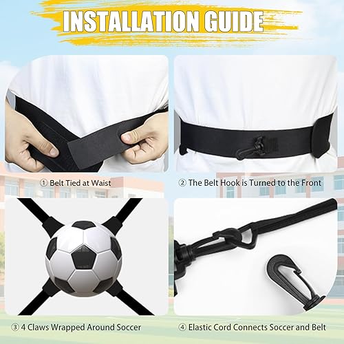 Miniatura 7 de Entrenador de fútbol, equipo de entrenamiento de práctica individual de fútbol, patada de fútbol, entrenador de malabarismos mejora el control de la