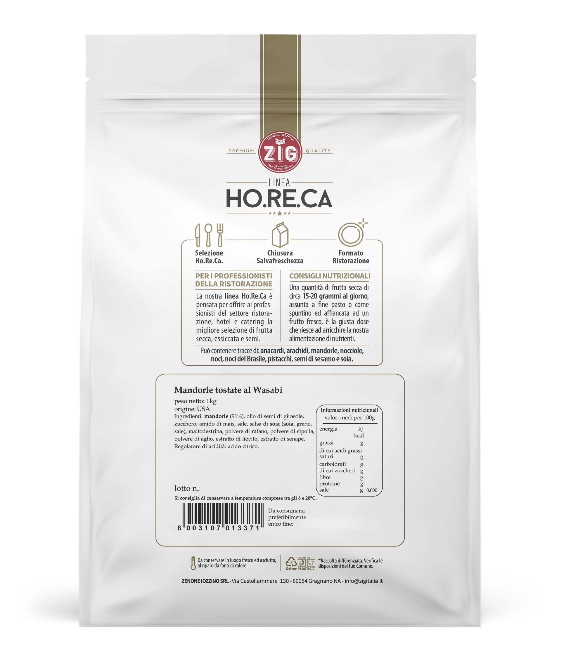 ZIG - HORECA - Mandorle tostate al Wasabi 1 Kg