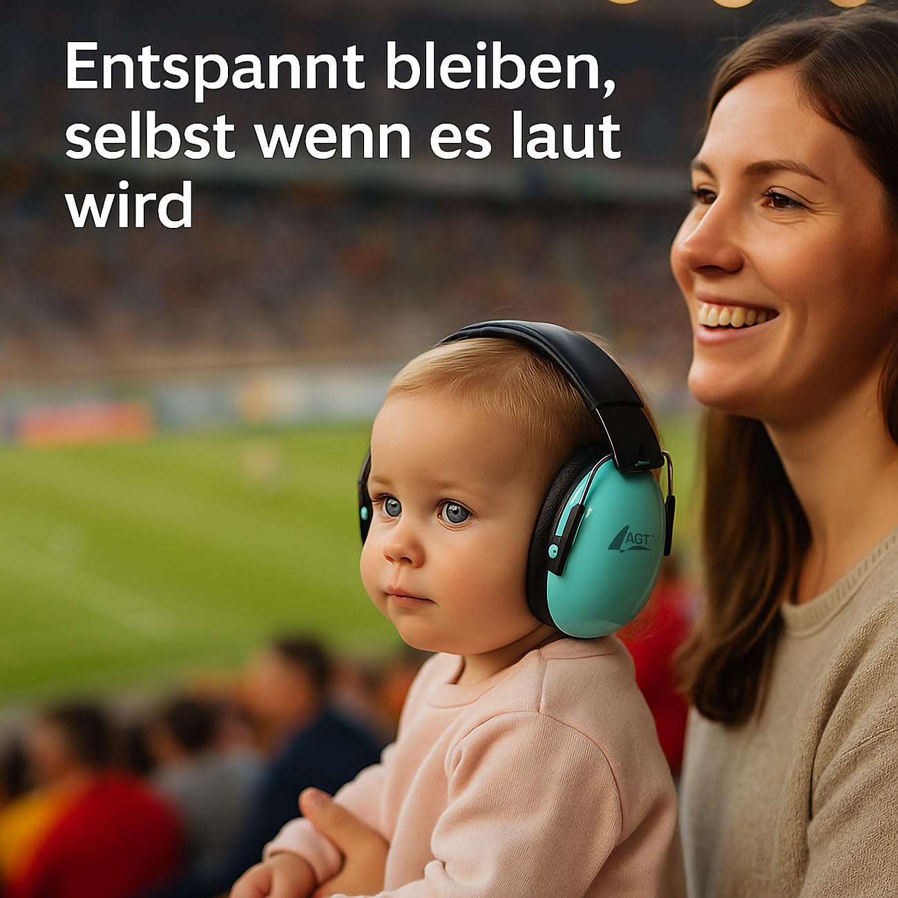 AGT Gehörschutz Kinder: 4er-Set Kapselgehörschutz für Kinder, SNR 27 dB, klappbar, verstellbar (Gehörschutz Schießen, Lärmschutz Kopfhörer)
