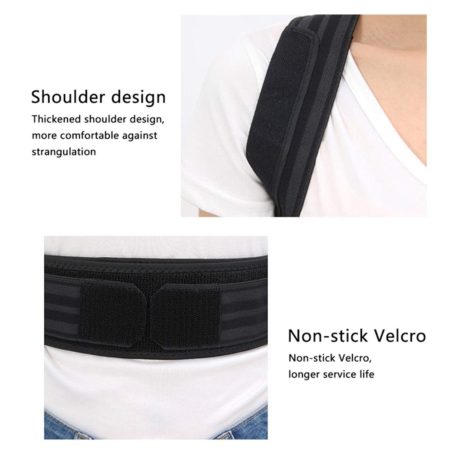 Correttore Posturale Tutore Spalla Cintura di Sostegno per la Schiena per Bretelle e Supporti Unisex Cintura Postura della Spalla Correttore Posturale in Vita (Dimensioni : X-Large)