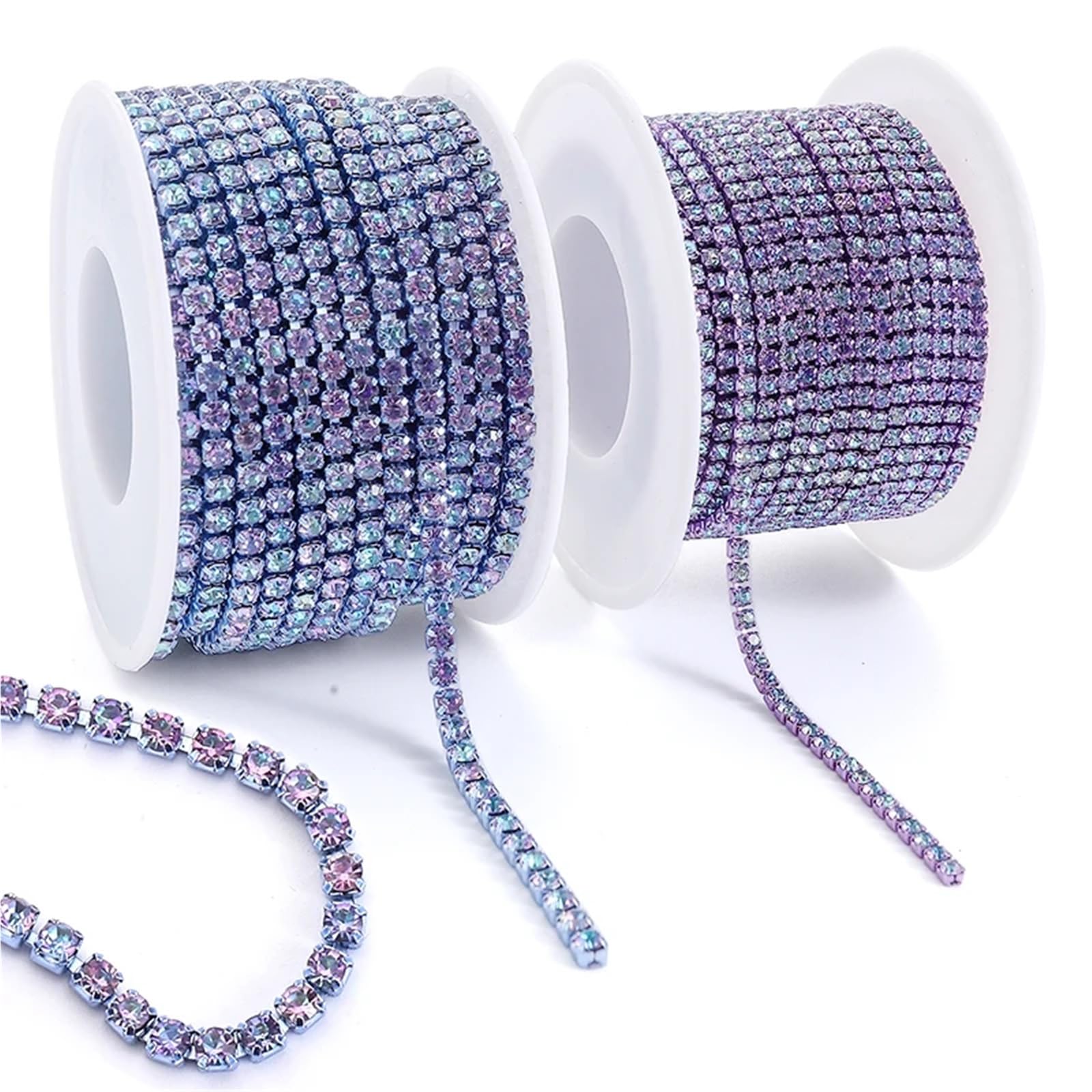 Chaîne de strass en cristal violet de qualité supérieure pour haute couture