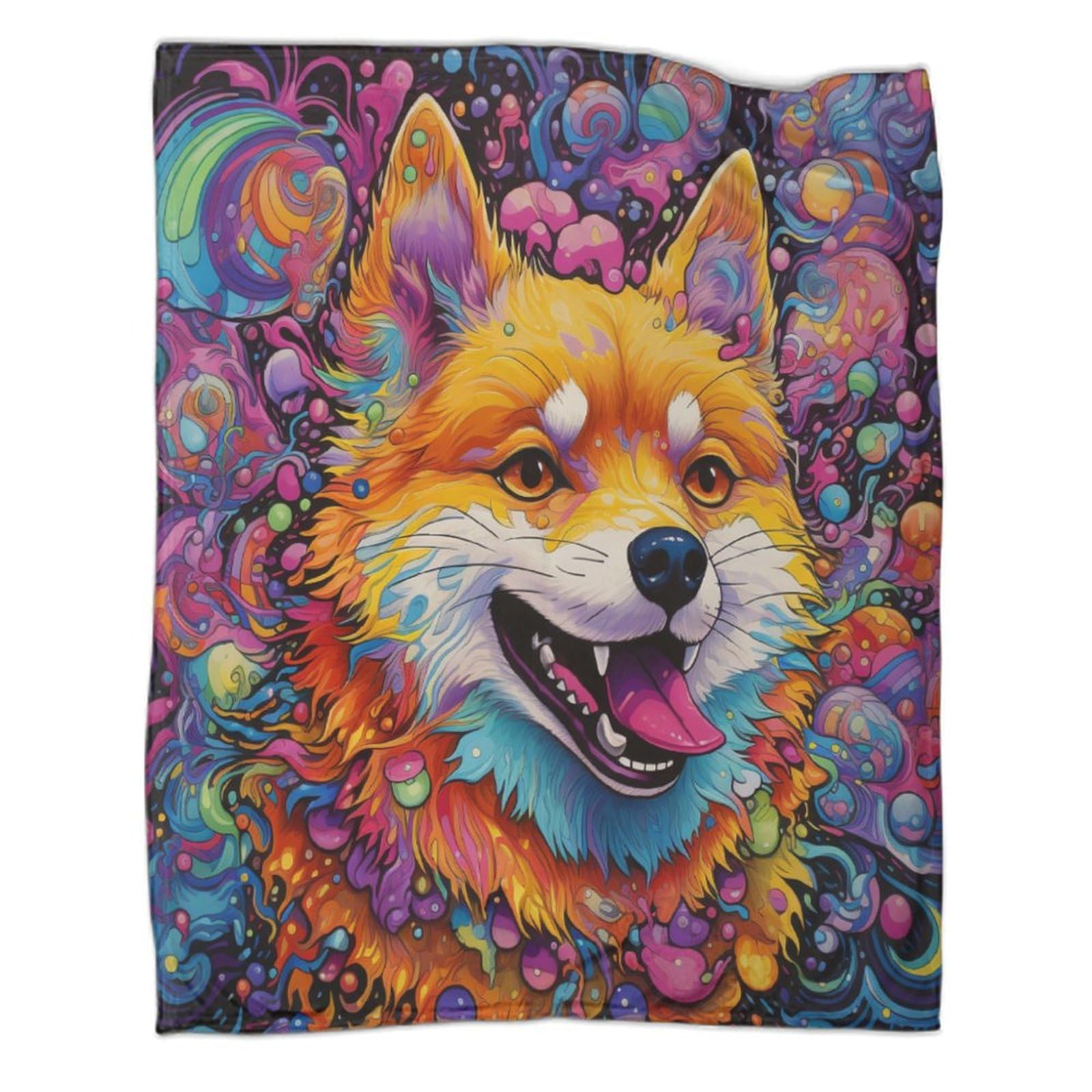Automne et Hiver Jeté en Peluche pour Chien de Compagnie Couverture Polaire en Flanelle Ultra Douce Couvertures imprimées numériquement 3D Jeté pour canapé-lit Salon 60x80 Pouces (150x200 cm)