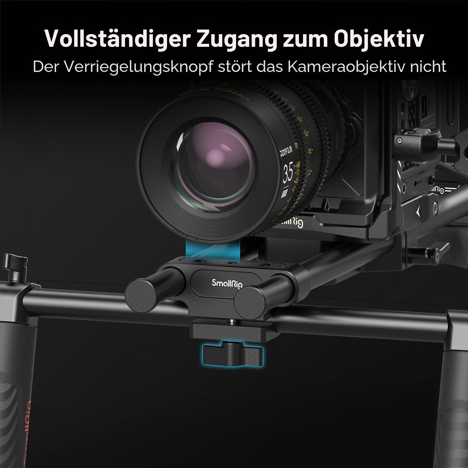 SMALLRIG Camera Shoulder Rig Basic Schulterset für DSLRs und spiegellose Kamera-Rig, Schulter-Rig mit Universal-Grundplatte - 2896C