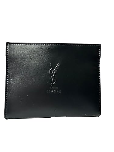 YSL Cosmetic Black Large Snap Pouch Makeup Bag YSL Fragrance