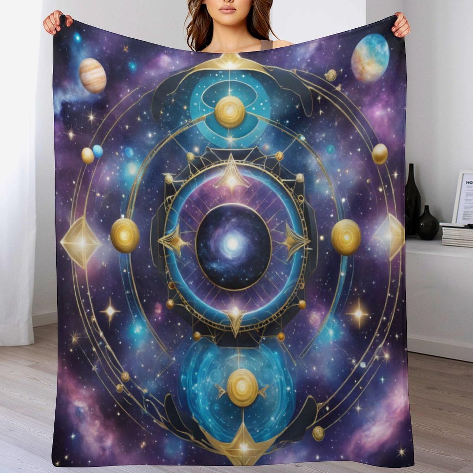 Couverture système solaire flannel polaire douce et chaude 130x150cm