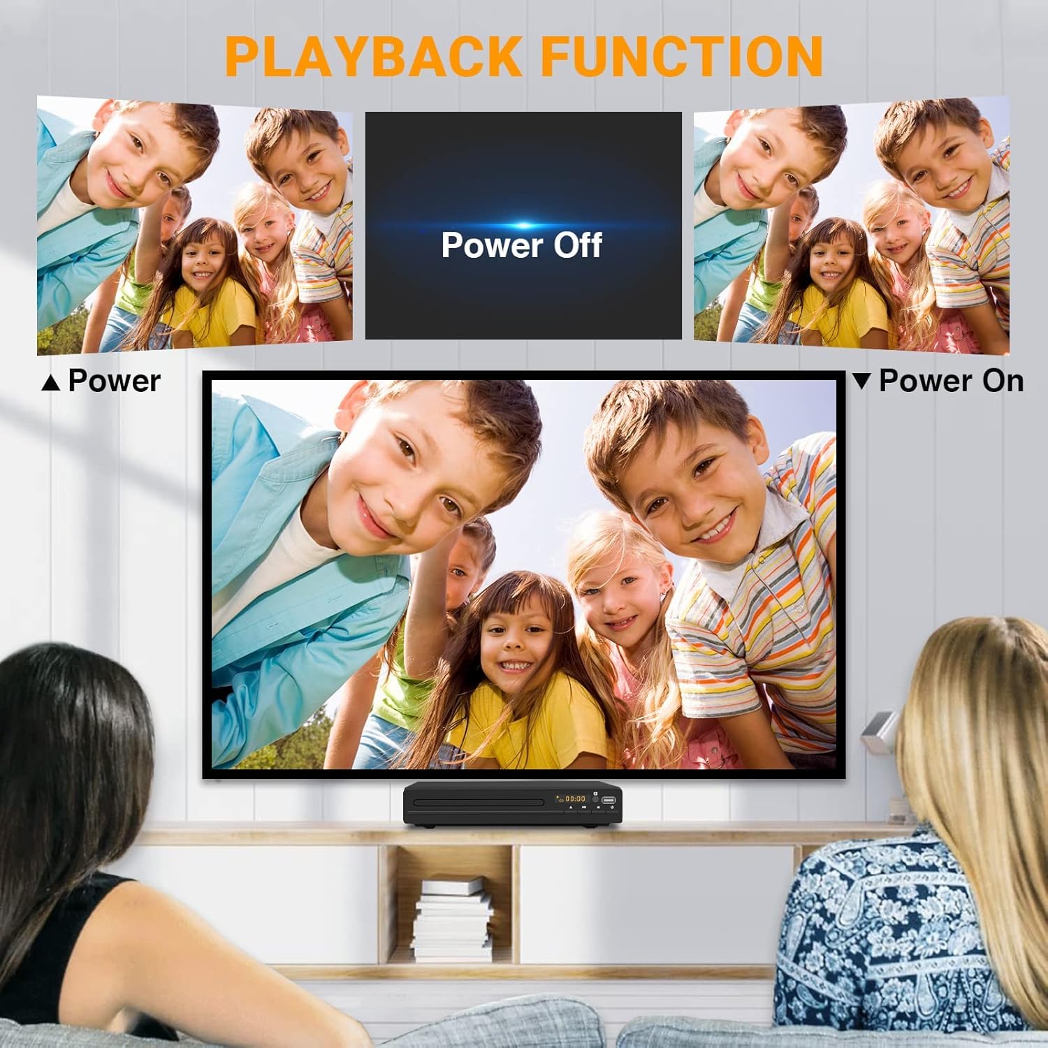 Reproductor de DVD ZUMKUNM HD, modelo 2026 para TV | 1080P libre de región para Smart TV | Mini reproductor compacto con USB, CD y MP3 | Cable HD, cable RCA y control remoto incluidos
