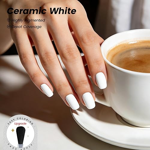 Miniatura 2 de YTD Likomey Esmalte de uñas de gel blanco, 0.0 fl oz, para manicura y pedicura en casa, para otoño e invierno, esmalte de color UV, 0.5 onzas