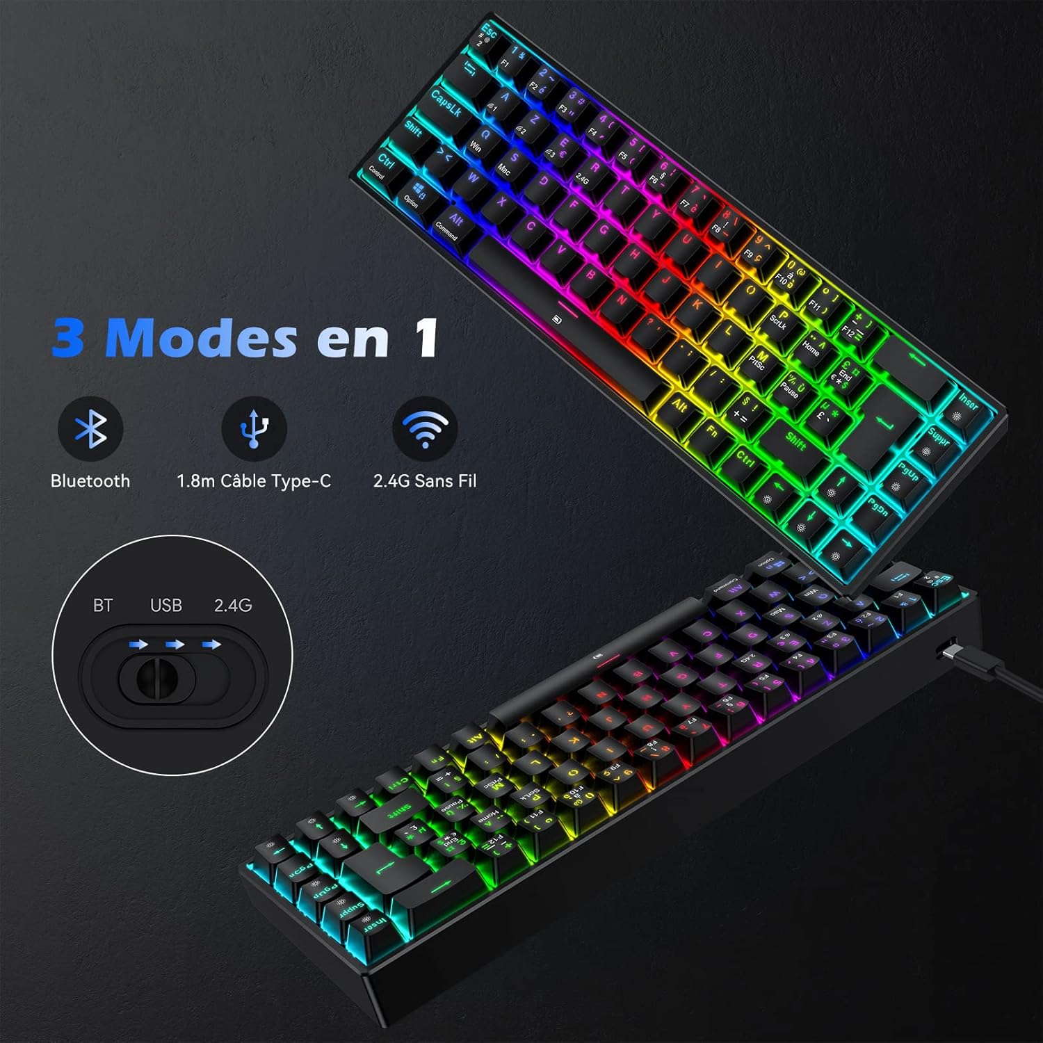 Vedere detaliată tastatură TECURS KB510