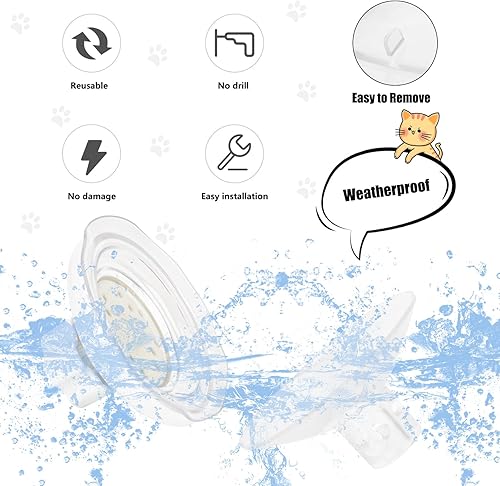 Miniatura 4 de 4 piezas de ventosa gruesa para ventana de gato, hamaca de repuesto para ventana de gato, ventosas de tornillo para asiento de ventana de gato,