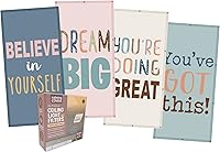 Teacher Created Resources Be Positive Calming Covers Ceiling Light Filters - Soften Glare, Reduce Eye Strain, Uplifting Sayings TCR20143