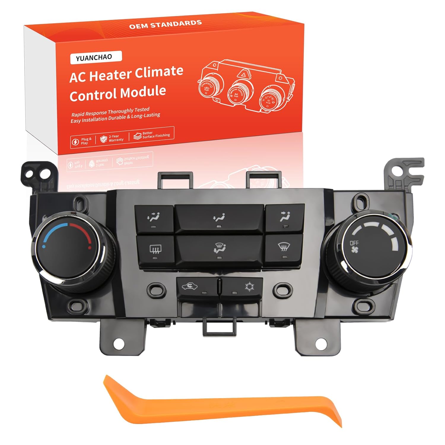 65502330 AC Heater Climate Control Module Compatible with 2011-2012 Chevrolet Cruze & Orlando, Front Center Air Condition Switch Pannel Replaces 95017054 96983927