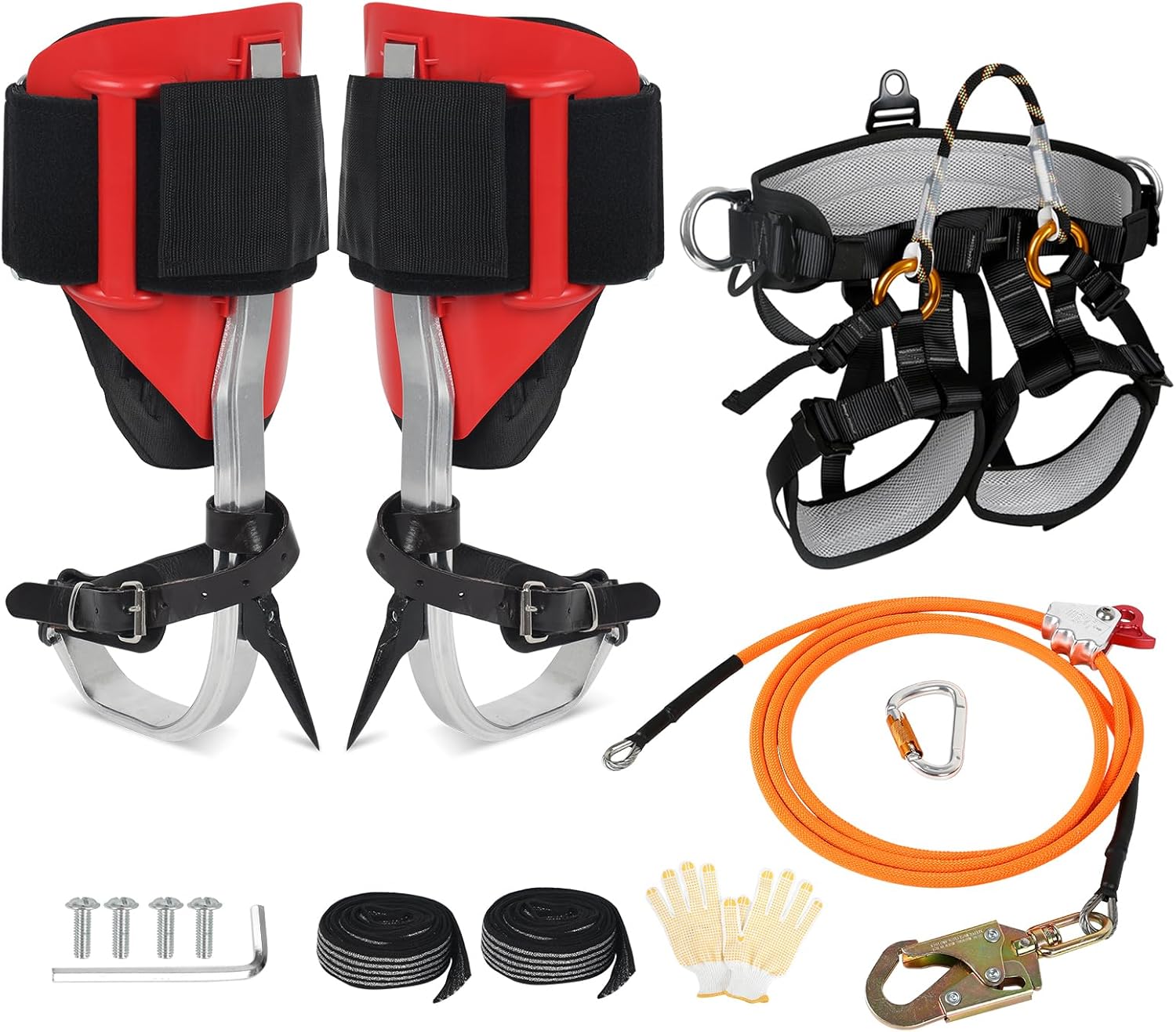 Adjustable Tree Climbing Gear & 10FT Flip Line Kit for Outdoor Use