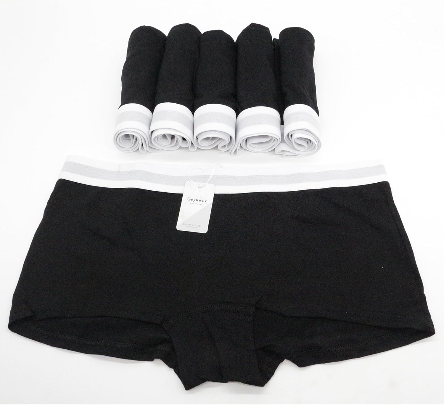 Geyuwoz Women's Underwear Cotton Boyshort for Women Boxer Shorts Ladies Stretchy Panties Boyshorts Waistband - Image 6