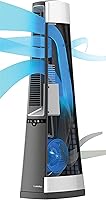 Vista 3 de Lasko AC615 Ventilador de torre oscilante eléctrico portátil sin aspas con control remoto para uso en interiores, dormitorio y oficina en casa, 36.1