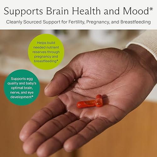 Miniatura 3 de Needed. Omega-3 prenatal dosis de alta potencia de aceite de pescado de origen sostenible, sabor a bergamota, 1000 mg de DHA, 1000 mg de EPA,