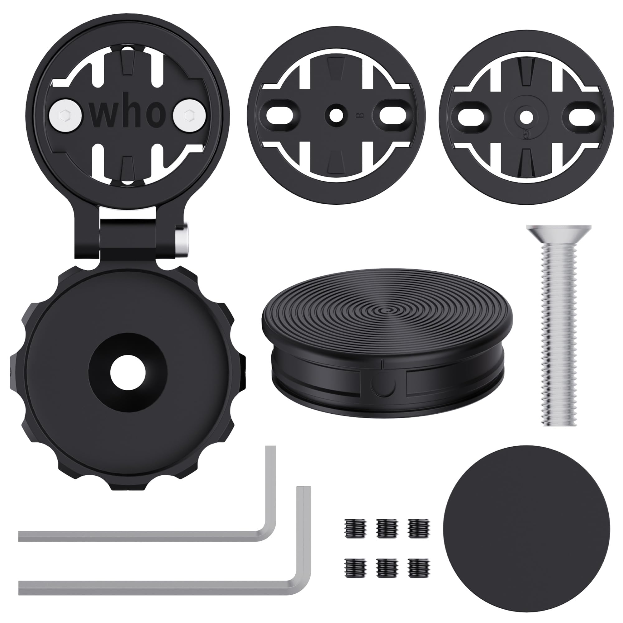 DDJ Bike Computer Mount Compatible with Garmin Edge & AirTag, for Bike Stem Cap 1-1/8"&1-1/4" Headset |GPS Cycling Waterproof Anti-Theft Air Tag Holder for Wahoo Elemnt, Cateye, Bryton-picture-14