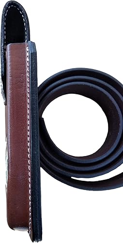 Miniatura 4 de Marquez Western autentic Funda de cuero mexicano para teléfono celular para cinturón con cierre seguro. Diseño de caballo pintado a mano. Tamaño