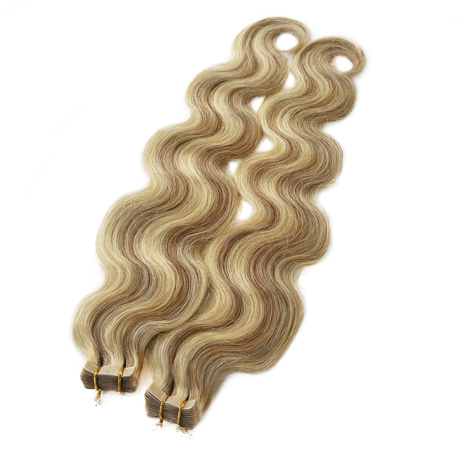 Golden Blonde Body Wave Remy Human Hair Extensions 22 Body Wave Keratin Tip Hair Extensions: Moonlight Blonde  main image 3