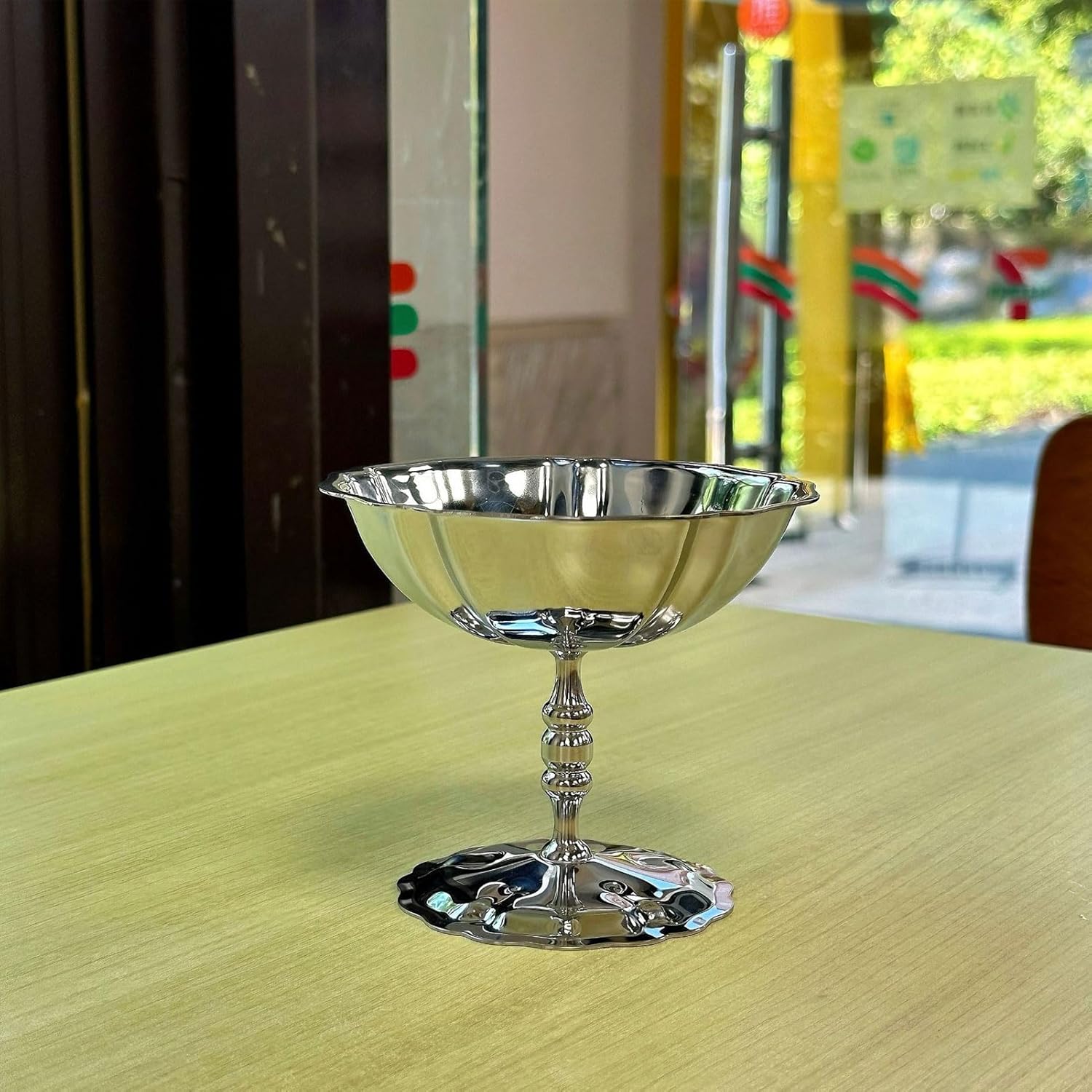 Buachois Ice Cream Cup,Stainless Steel Dessert Serving Bowls Tall Footed Dessert Cups for Home Parties Restaurants Sundae Trifle Bowls for Ice Cream Custard Mousse Salad