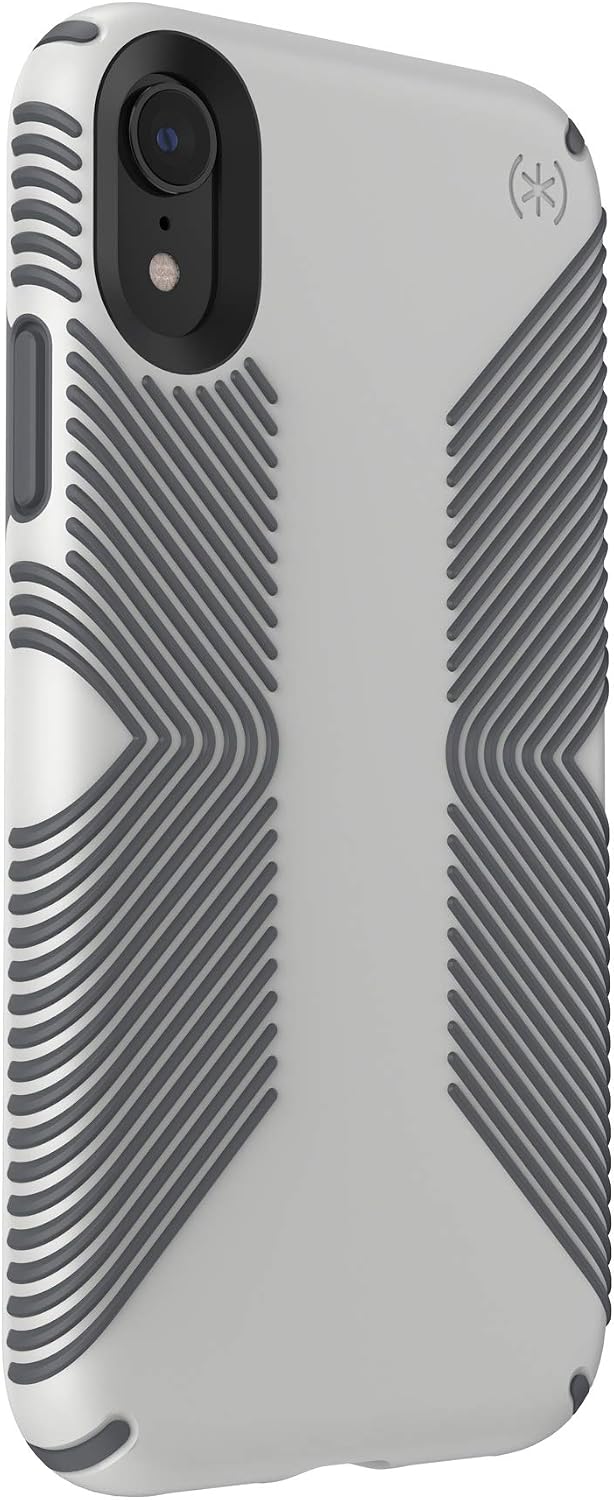 Speck Products Presidio Grip iPhone XR Case, Marble Grey/Anthracite Grey