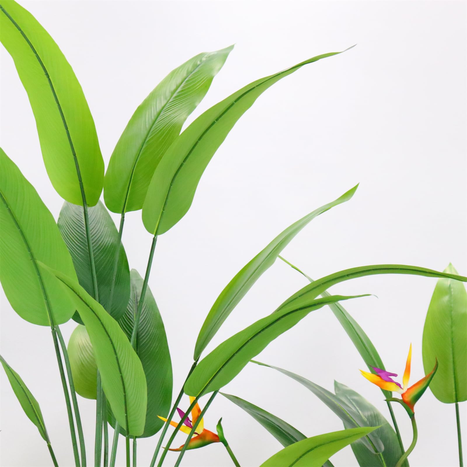 Zstar Plante d'oiseau de Paradis Artificiel en Pot avec de Faux Oiseaux et 23 Feuilles, Grandes Plantes artificielles en Pot pour Salon, Maison, Bureau, Jardin - 160 cm