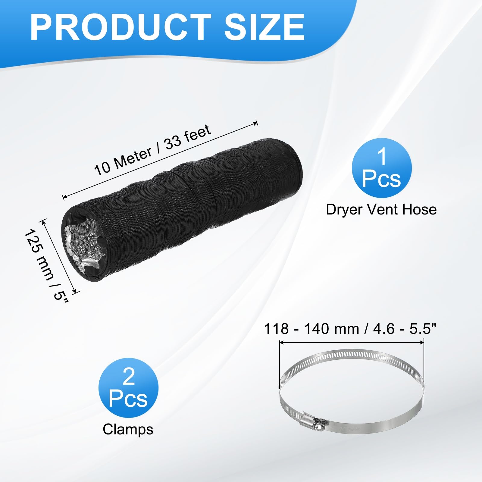 PATIKIL 125mm Air Duct - Image 2