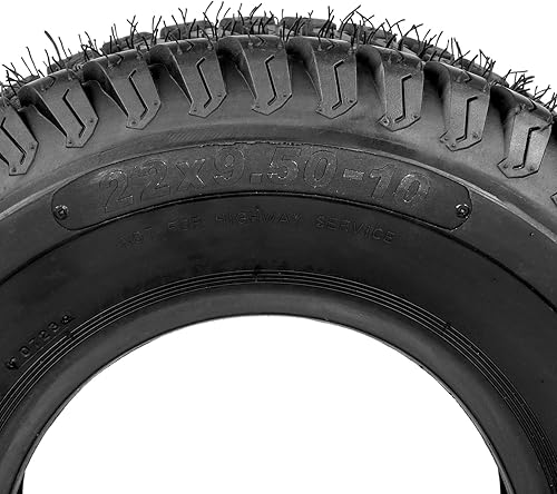 Miniatura 16 de AutoForever Juego de 2 neumáticos para tractor de jardín de 23 x 10.5-12 pulgadas, 4 capas, 23 x 10.50 x 12 pulgadas, sin cámara, para carrito