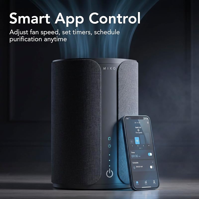 MIKO Ibuki 2.0 Smart H13 HEPA Air Purifier for Home image 4