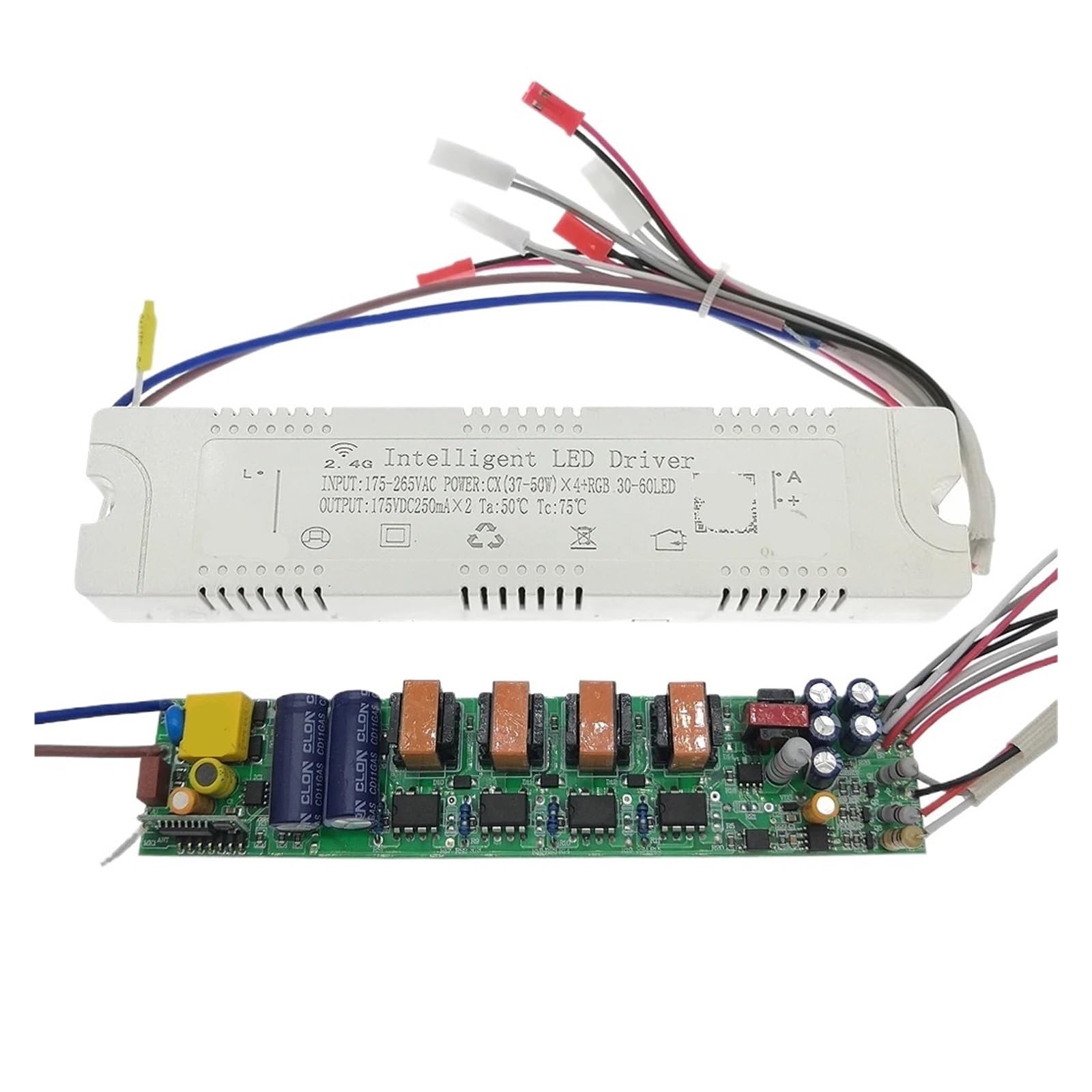 Pilote de LED Intelligent 2.4G 37-50Wx4 RGB transformateur de puissance 250mA