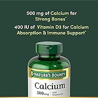 Vista 3 de Nature’s Bounty Calcium Plus 400 IU Vitamin D3, Immune Support & Bone Health, 300 Tablets