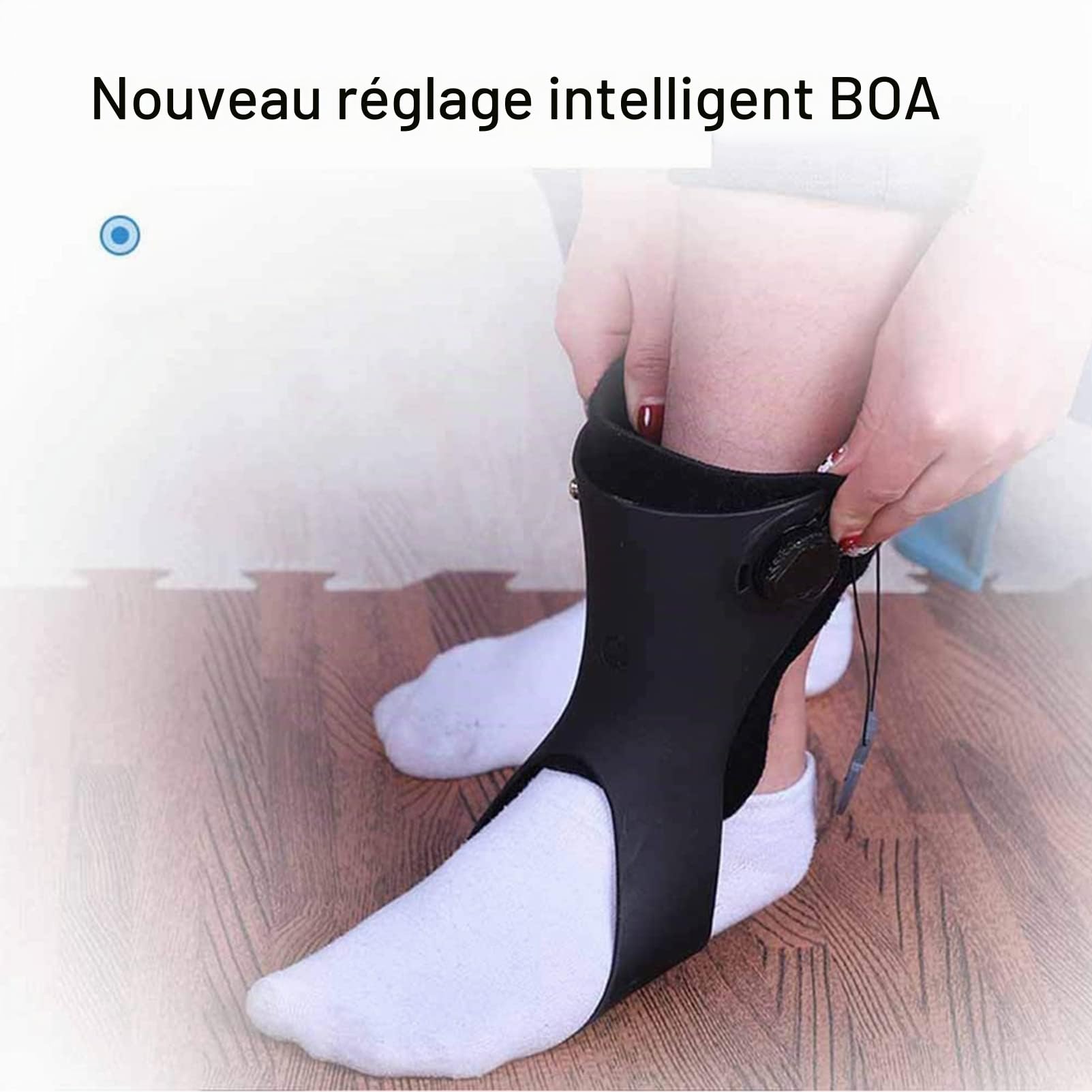 Attelle de Pied Tombant, orthèse de Pied Tombant, Support d'attelle d'orthèse de Cheville AFO, correcteur de Pied Tombant réglable, pour Une Meilleure démarche