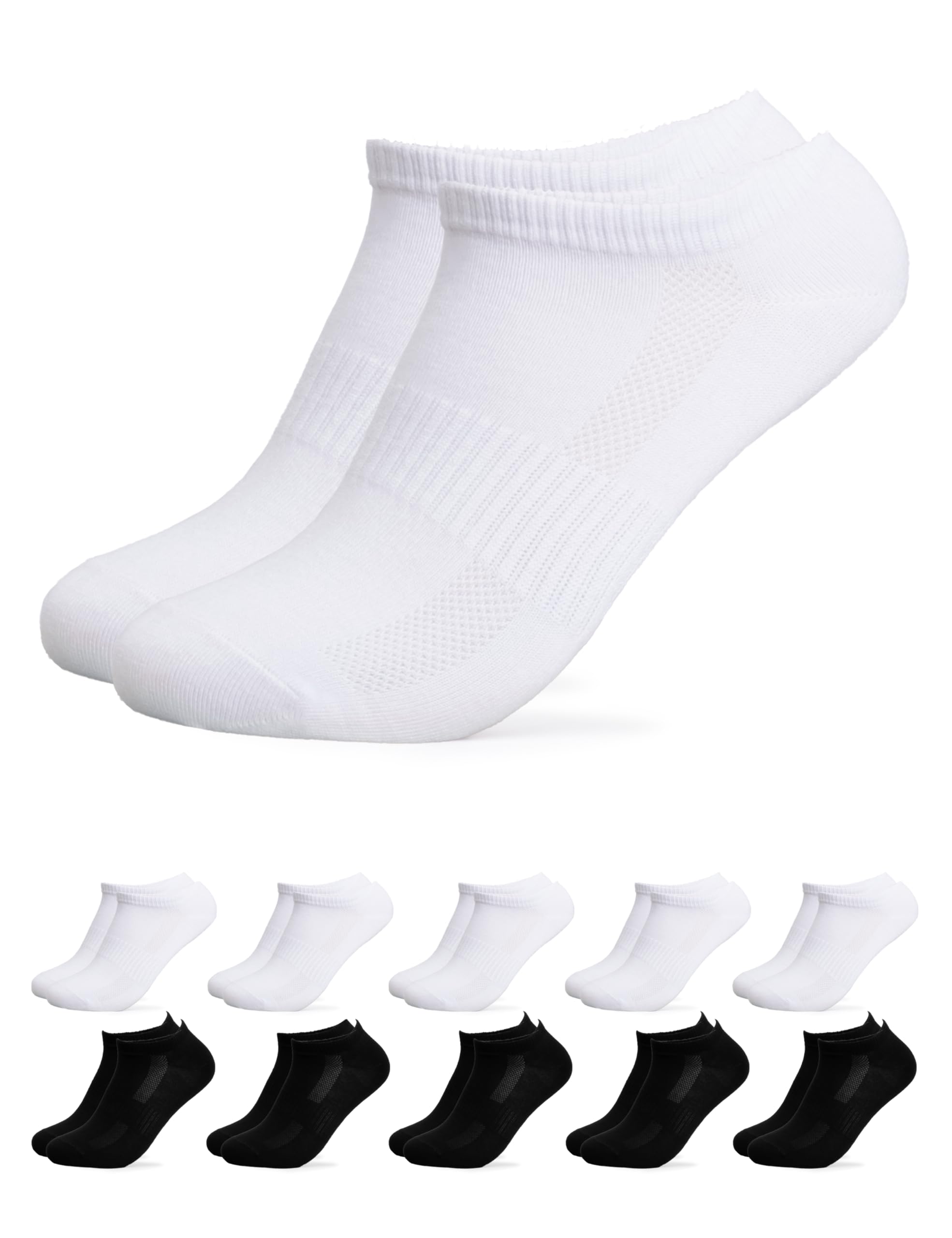 Occulto Damen & Herren Bambus Sneaker Socken 10er Pack (Modell: Sunny)
