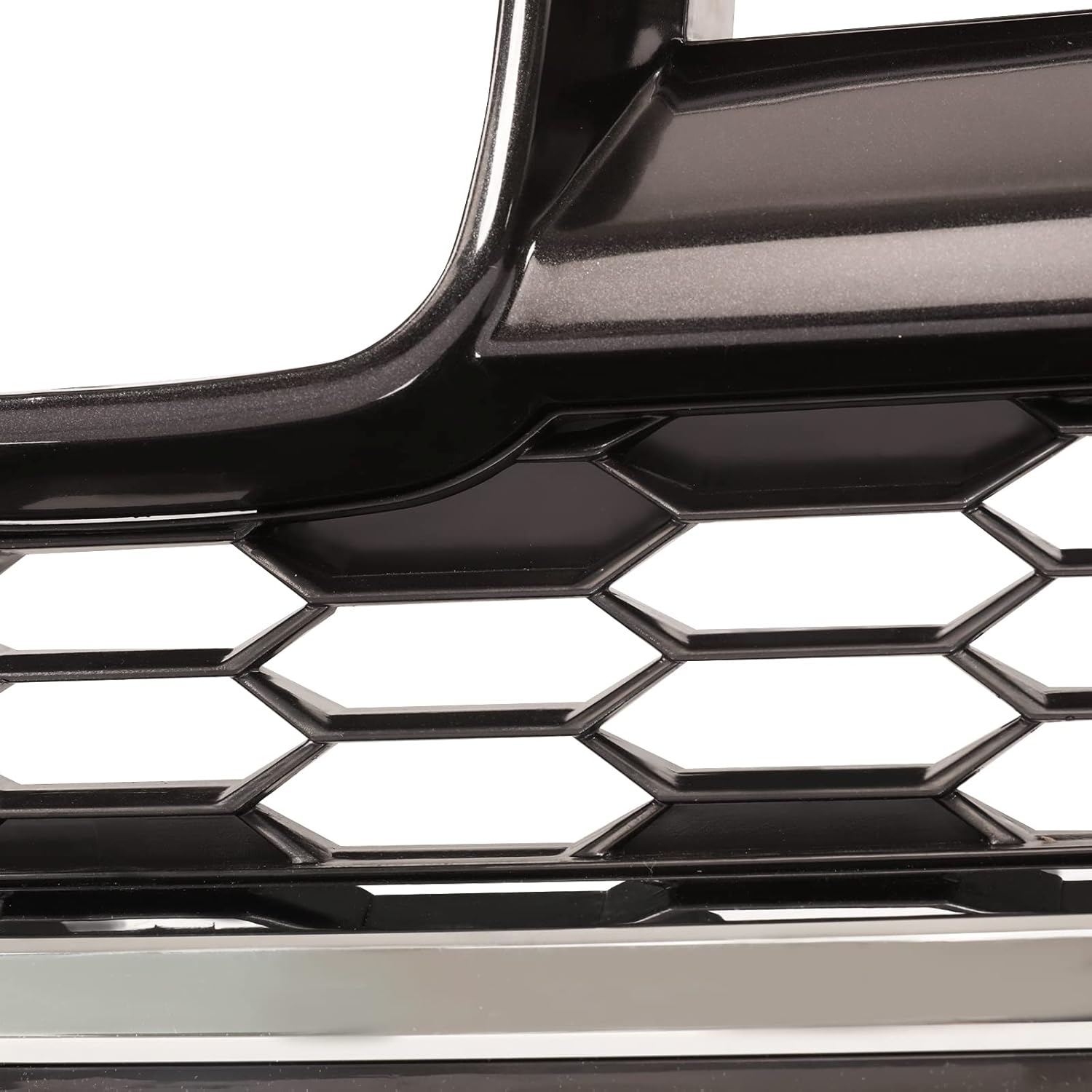 PENSUN Front Bumper Mesh Hood Upper Lower Grille Grill Fit for 2015 2016 Honda CRV CR-V W/Chrome Trim