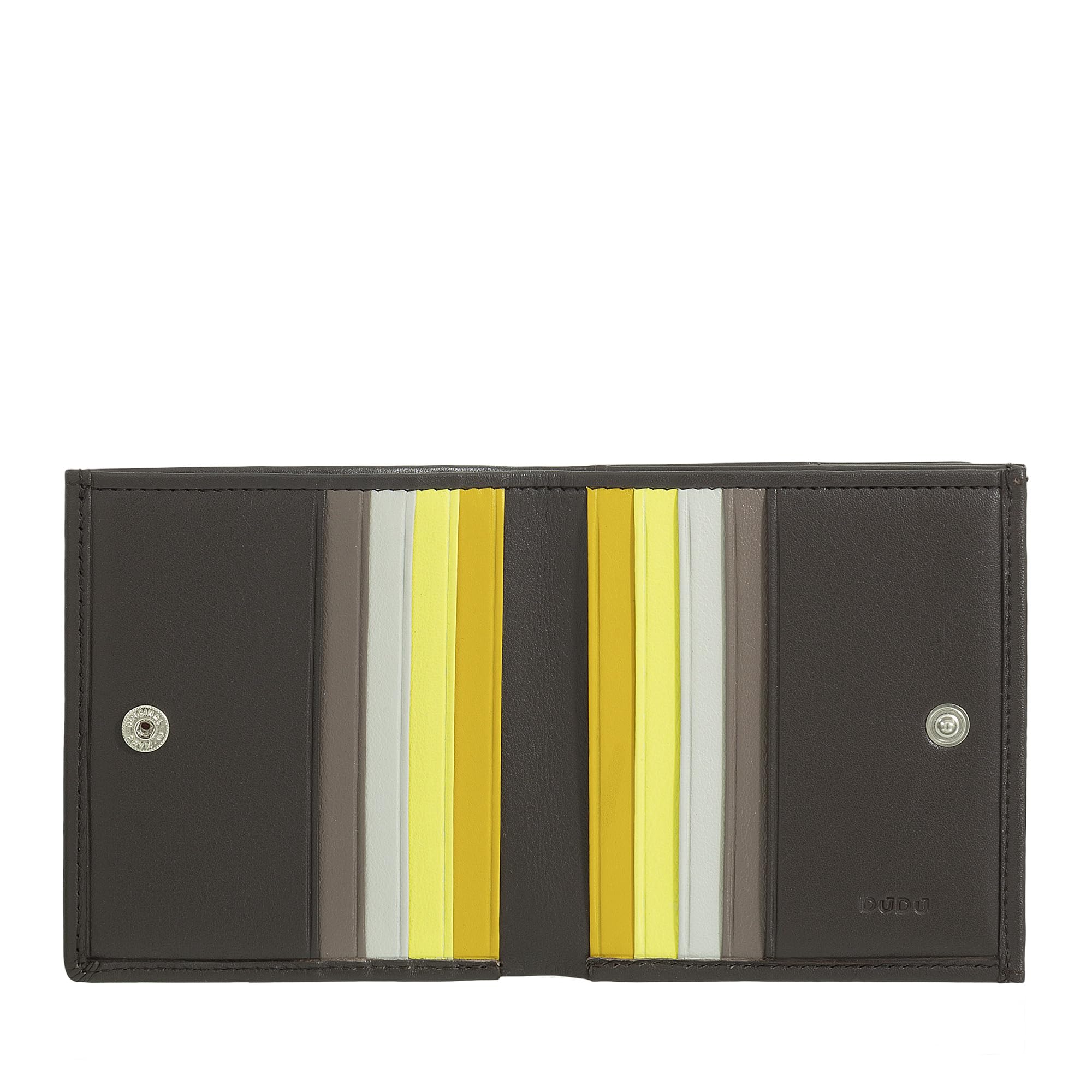 DuDu Portafoglio RFID di pelle multicolore porta carte e monete
