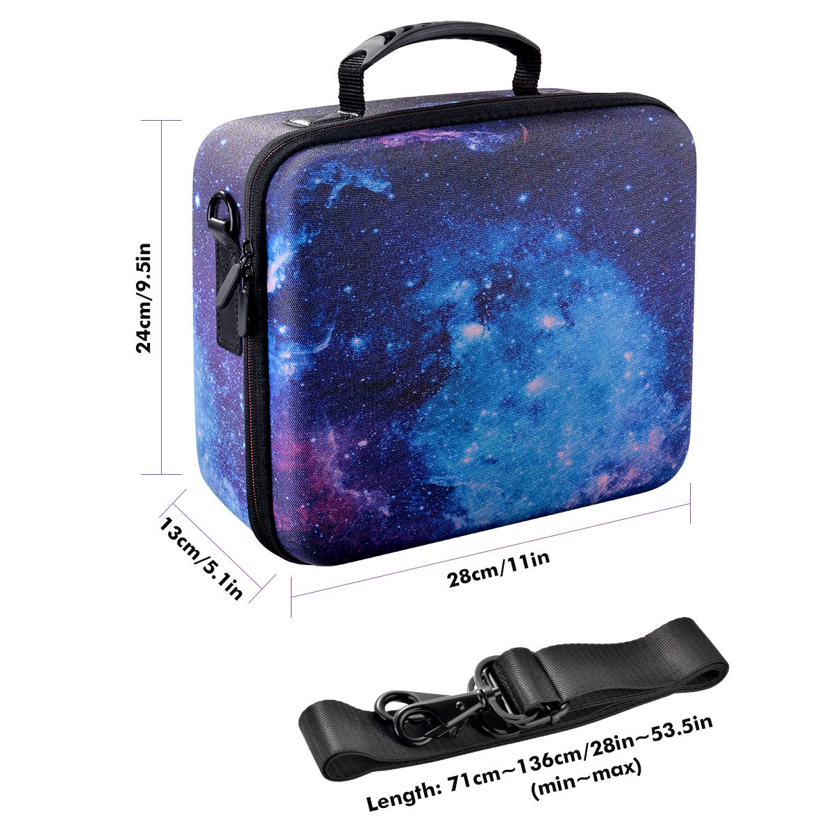 Carrying Storage Case for Nintendo Switch with 21 Card Inserts, Deluxe Travel Carrying Case for Nintendo Switch Console & Accessories-Starry Pattern
