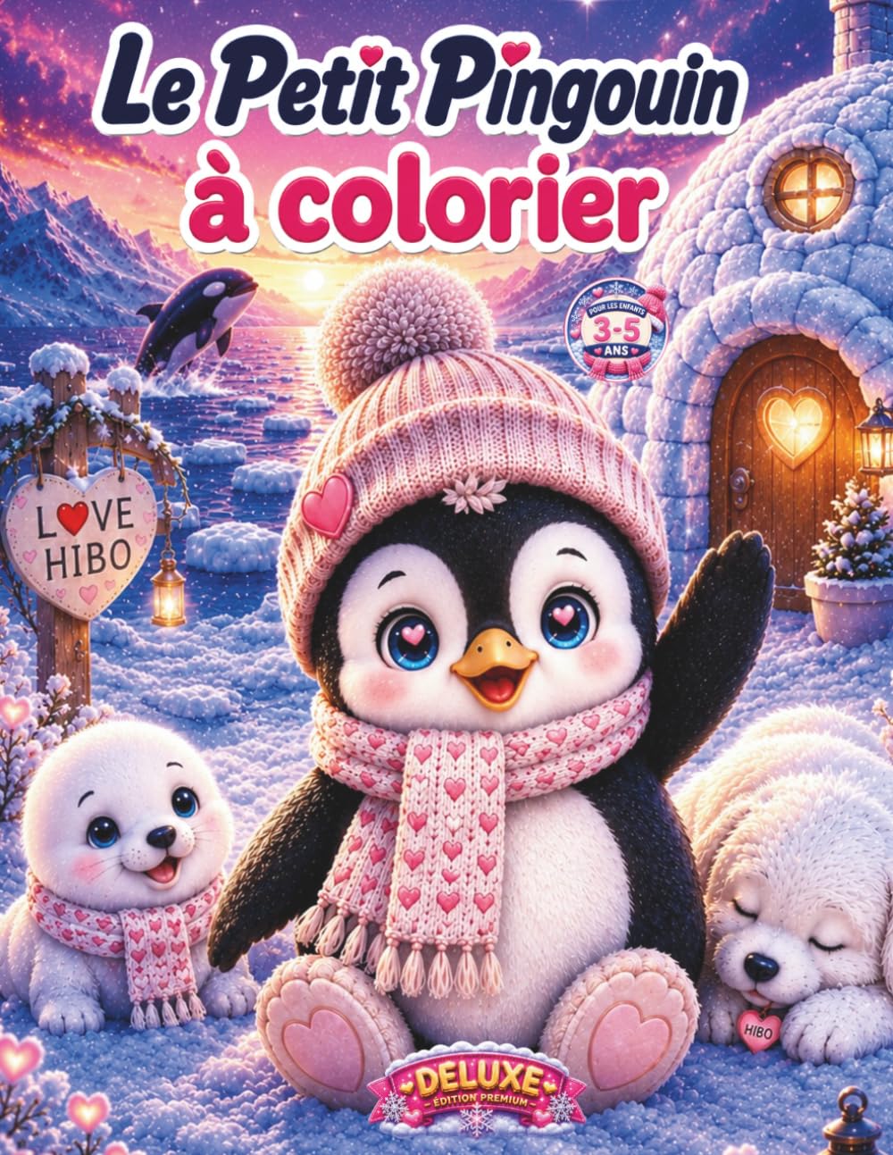 Le Petit Pingouin Livre à colorier: Adorables Amis d'Hiver